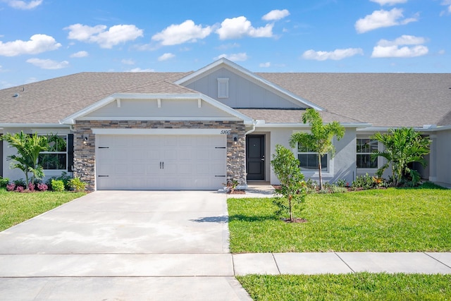 craftsman inspired home featuring a garage