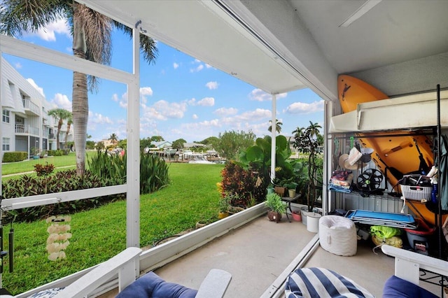 view of sunroom