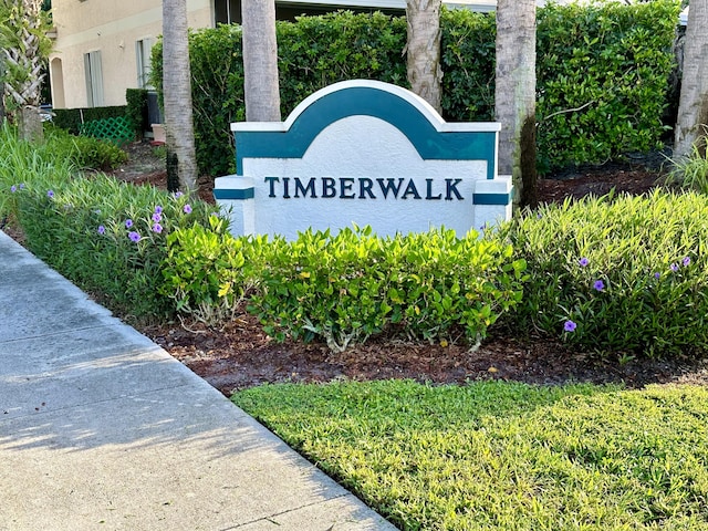 view of community sign