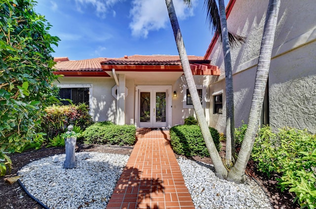 exterior space with french doors