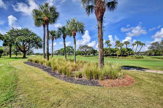 view of community with a lawn