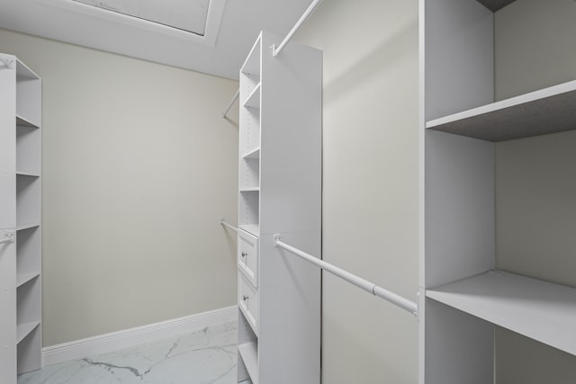 view of walk in closet