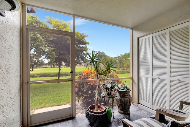 view of sunroom