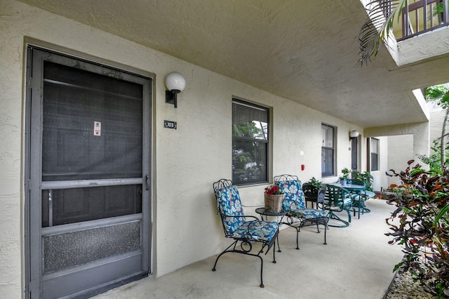 view of patio with covered porch