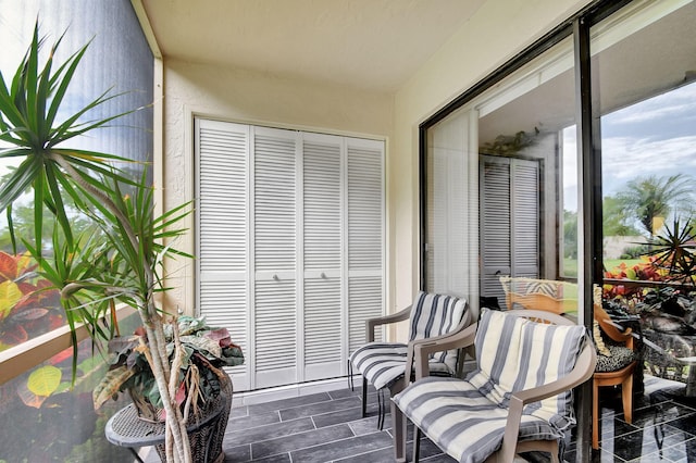 view of sunroom