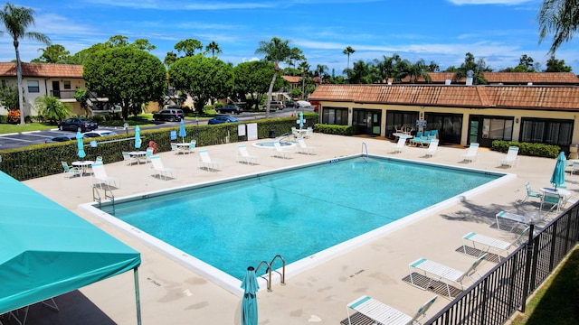 view of pool with a patio