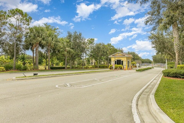 view of road with curbs