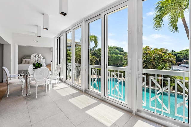 view of sunroom