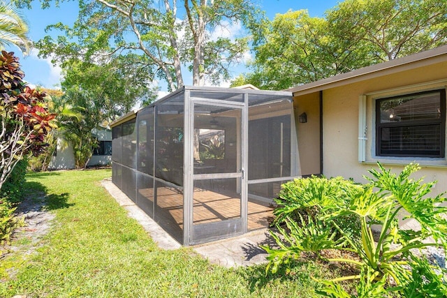 exterior space with a sunroom