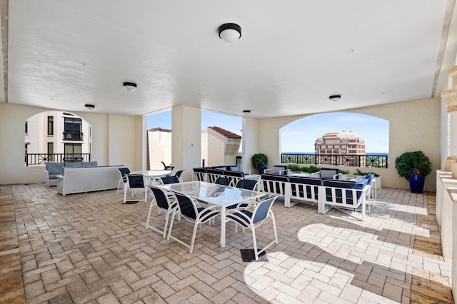 view of patio / terrace with an outdoor hangout area