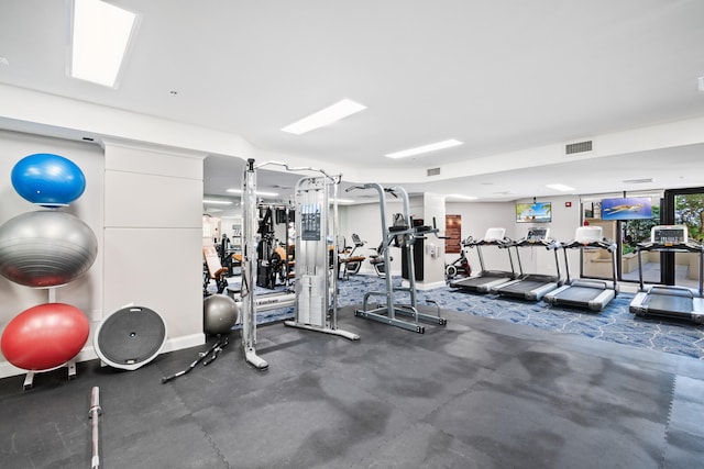 view of workout area