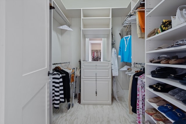 view of walk in closet