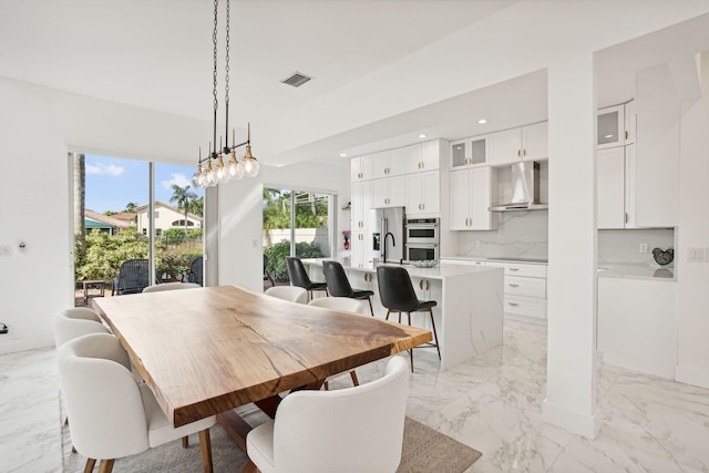 view of dining room