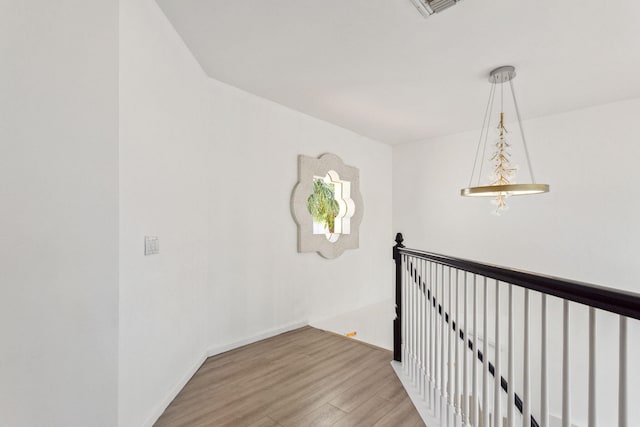 hall featuring light wood-type flooring