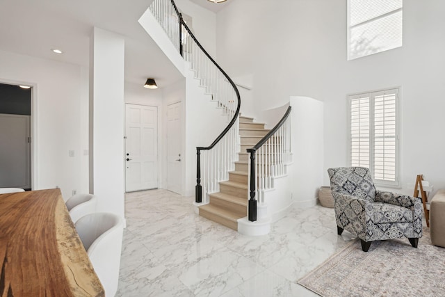 entrance foyer with a high ceiling