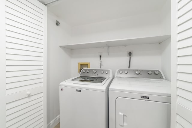 laundry room with independent washer and dryer