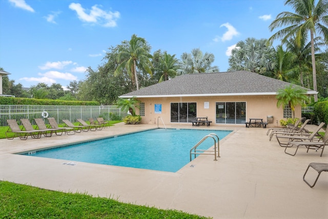 view of pool with a patio area