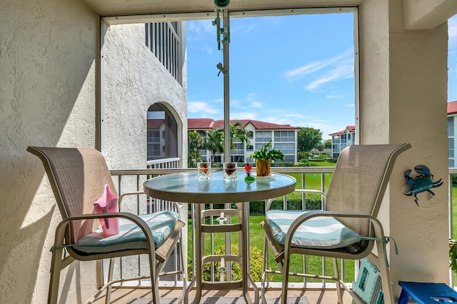 view of sunroom