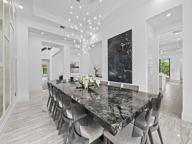 dining room with light hardwood / wood-style floors