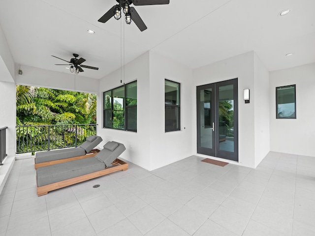 view of patio / terrace featuring ceiling fan