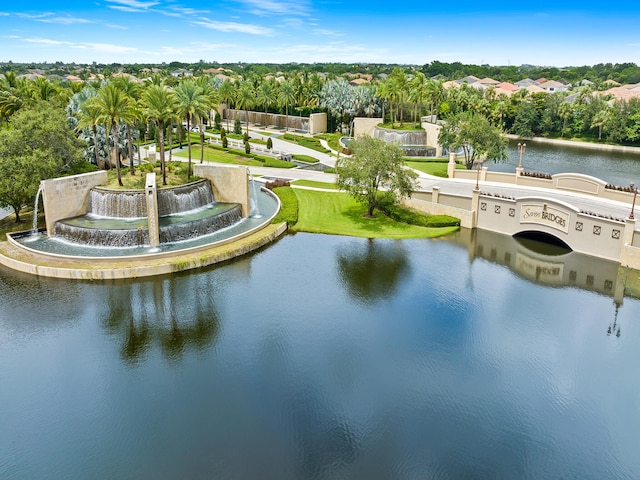 exterior space featuring a water view