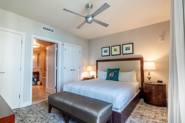 living room featuring ceiling fan