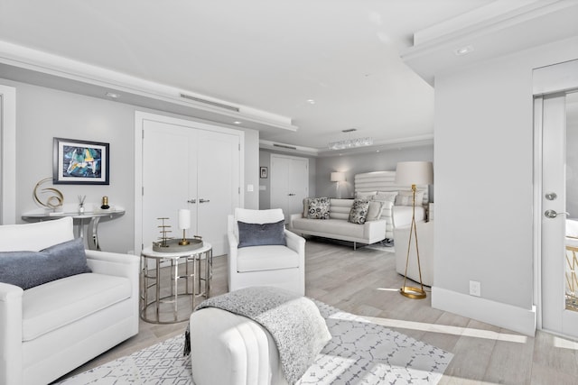 bedroom featuring light hardwood / wood-style flooring