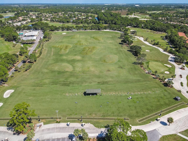 aerial view with view of golf course