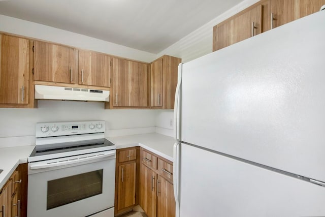 kitchen with white appliances