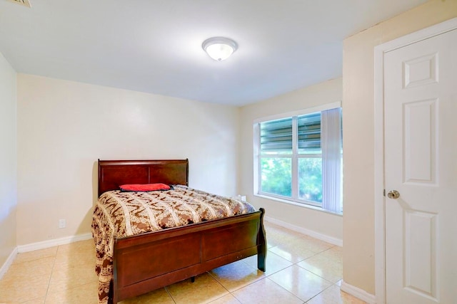 view of tiled bedroom