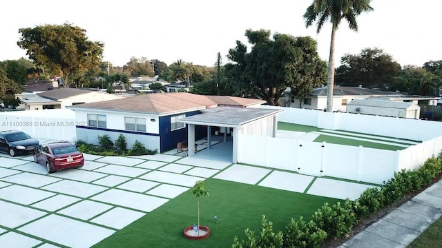 view of front facade featuring a patio area