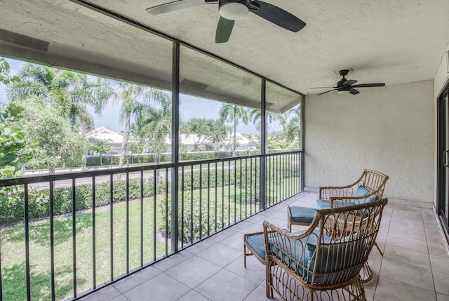 15 Lexington Ln E Unit G, Palm Beach Gardens, FL 33418 - sunroom / solarium with ceiling fan