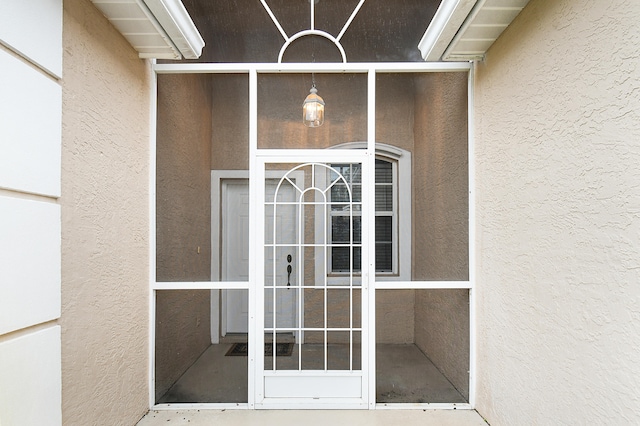 view of doorway to property