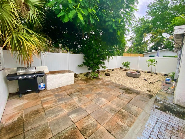 view of patio / terrace featuring area for grilling