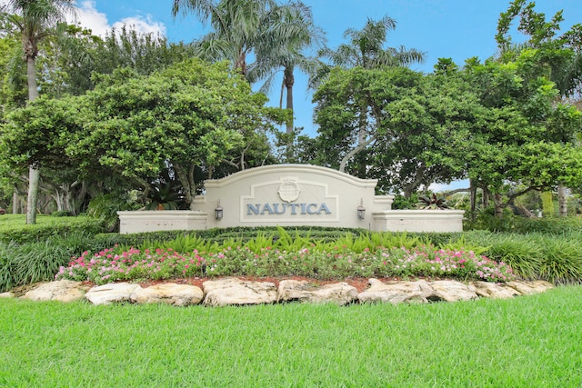 view of community sign