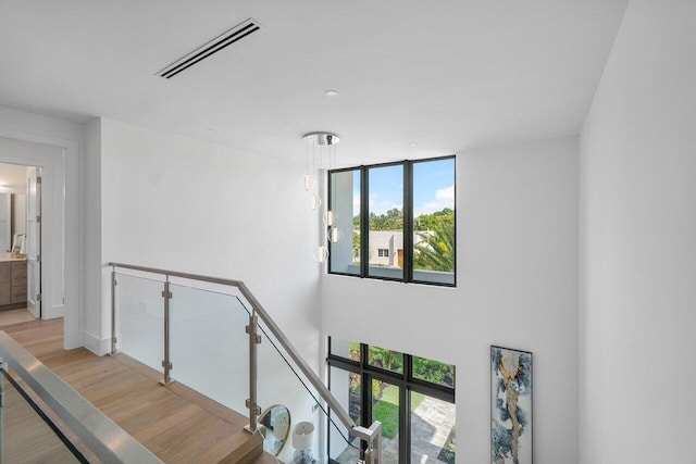 hallway featuring light hardwood / wood-style floors