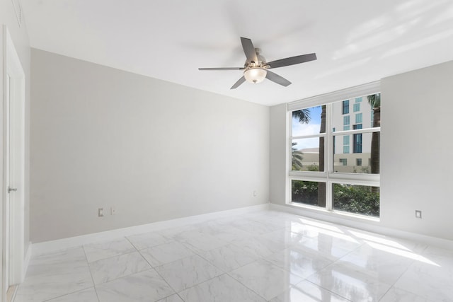 empty room with ceiling fan