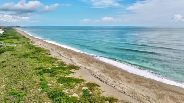 property view of water with a view of the beach