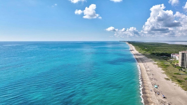 water view featuring a beach view