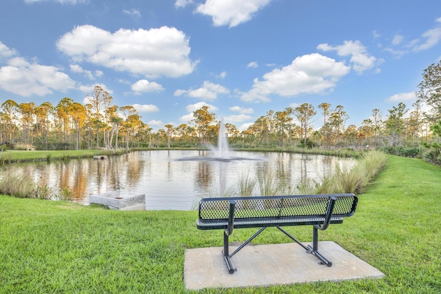 view of water feature