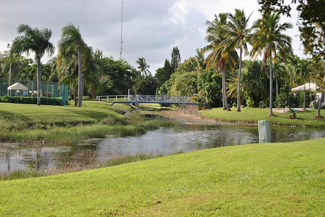 view of water feature