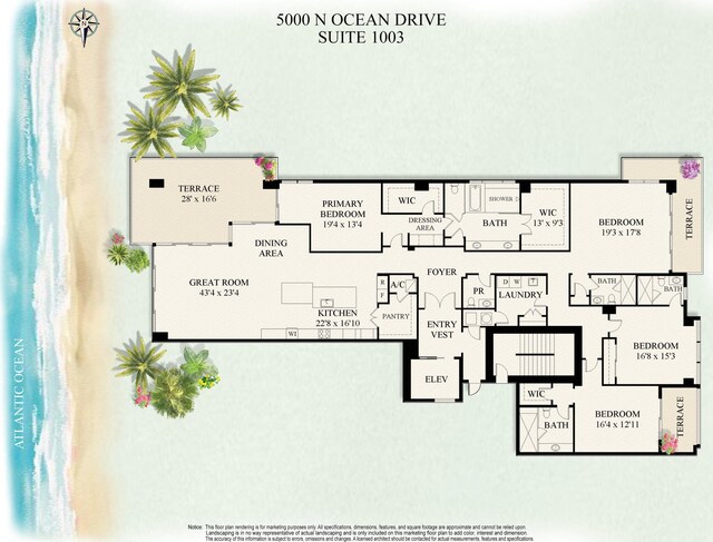 5000 N Ocean Dr Unit 1003, Singer Island, FL 33404 - room layout