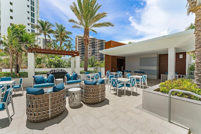 view of patio featuring outdoor lounge area