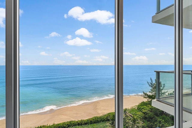 property view of water with a view of the beach