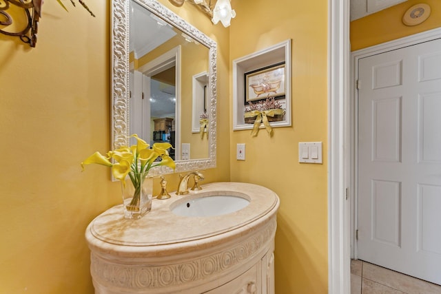 119 Club Dr, Palm Beach Gardens, FL 33418 - bathroom featuring vanity and tile patterned flooring