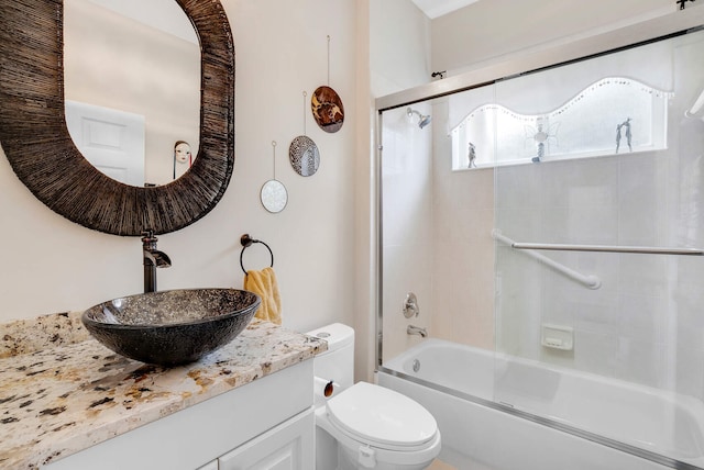 8228 Brindisi Ln, Boynton Beach, FL 33472 - full bathroom with toilet, vanity, and enclosed tub / shower combo
