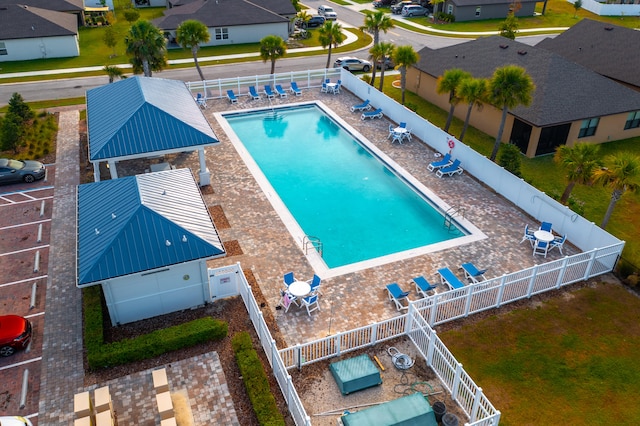 view of pool with a patio