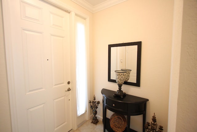 5946 Monterra Club Dr, Lake Worth, FL 33463 - foyer entrance featuring crown molding