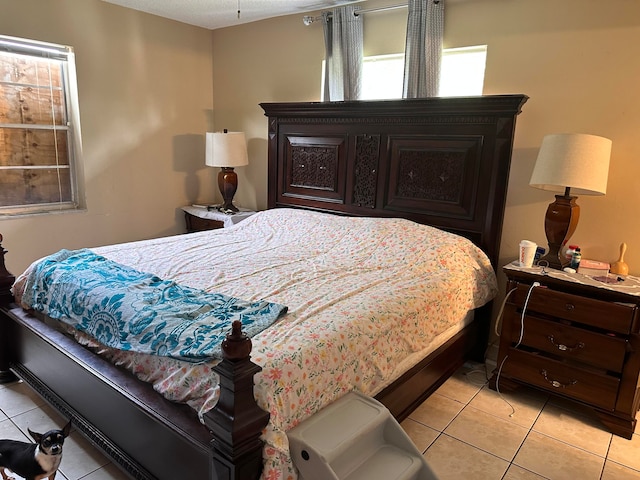 view of tiled bedroom