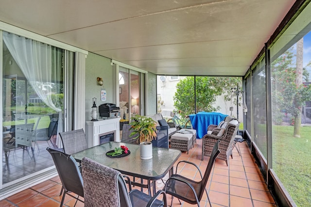 view of sunroom